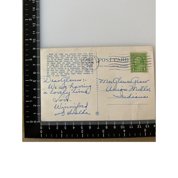 Vintage 1931 Lithograph Ephemera Postcard Travel Souvenir Niagara Falls, NY USA - Picture 5 of 10